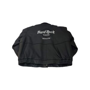 90s Hard Rock Cafe Moscow Leather Jacket